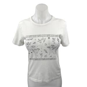 NEW Pacsun Women's White Black Short Sleeve Angels Greek T Shirt Tee Top Size S